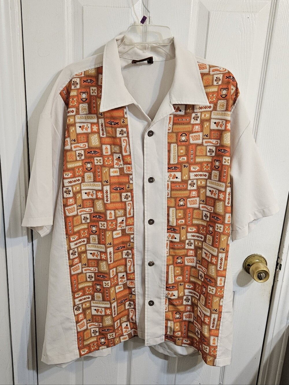 Disney Parks Trader Sam's Polynesian Village Camp Mens Button Up Tiki Shirt 3XL